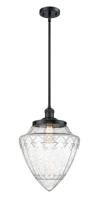 Innovations 201S-BK-G664-12 One Light Mini Pendant, Matte Black