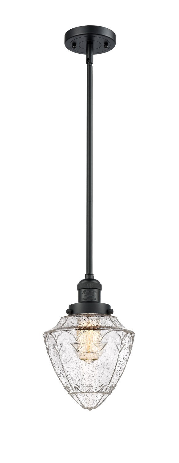 Innovations 201S-BK-G664-7 One Light Mini Pendant, Matte Black