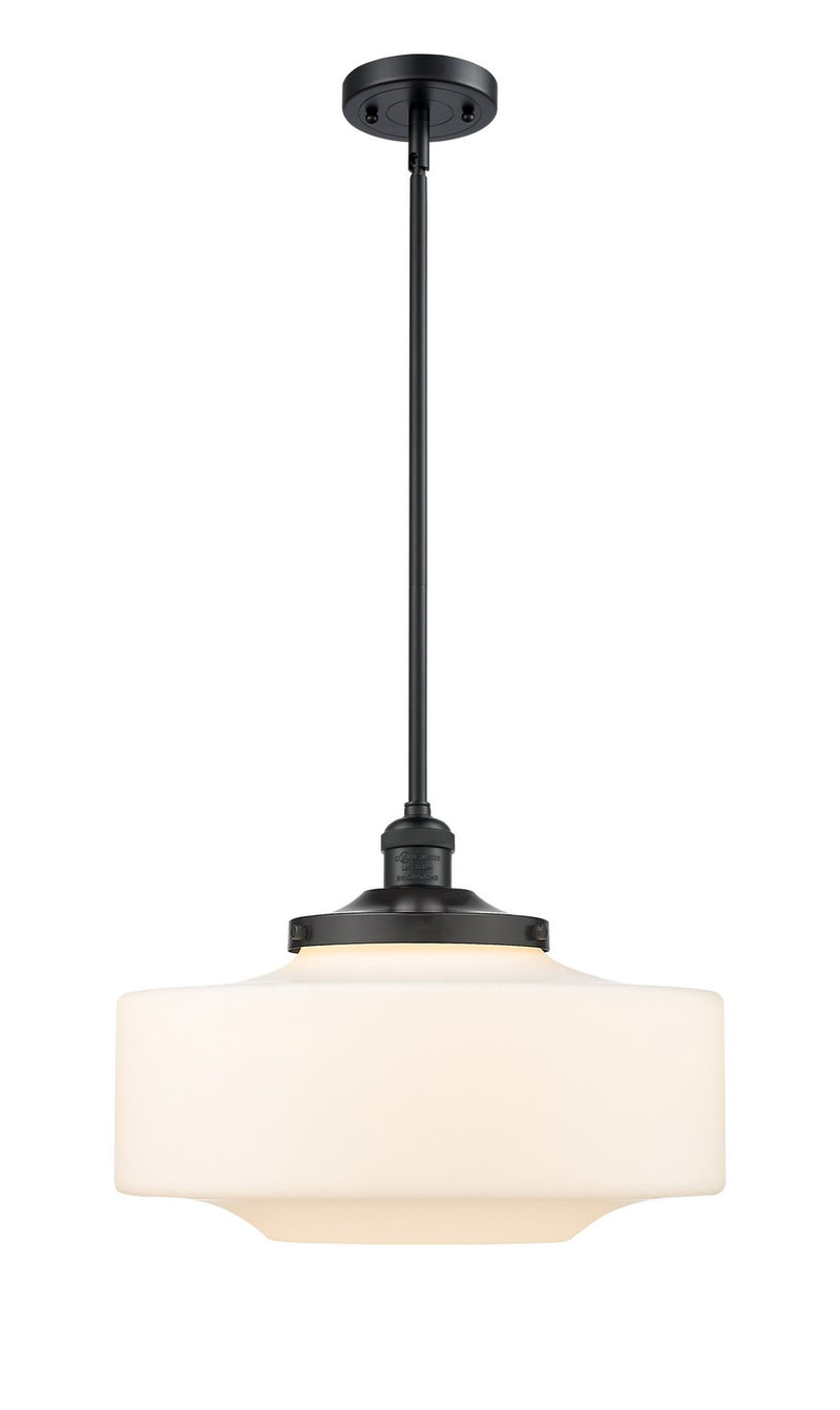 Innovations 201S-BK-G691-16 One Light Mini Pendant, Matte Black