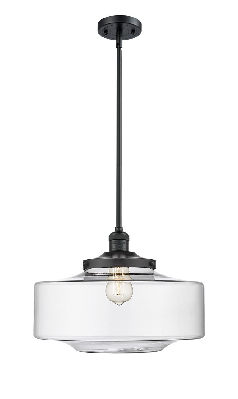 Innovations 201S-BK-G692-16 One Light Mini Pendant, Matte Black