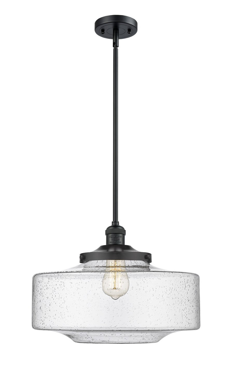 Innovations 201S-BK-G694-16 One Light Mini Pendant, Matte Black