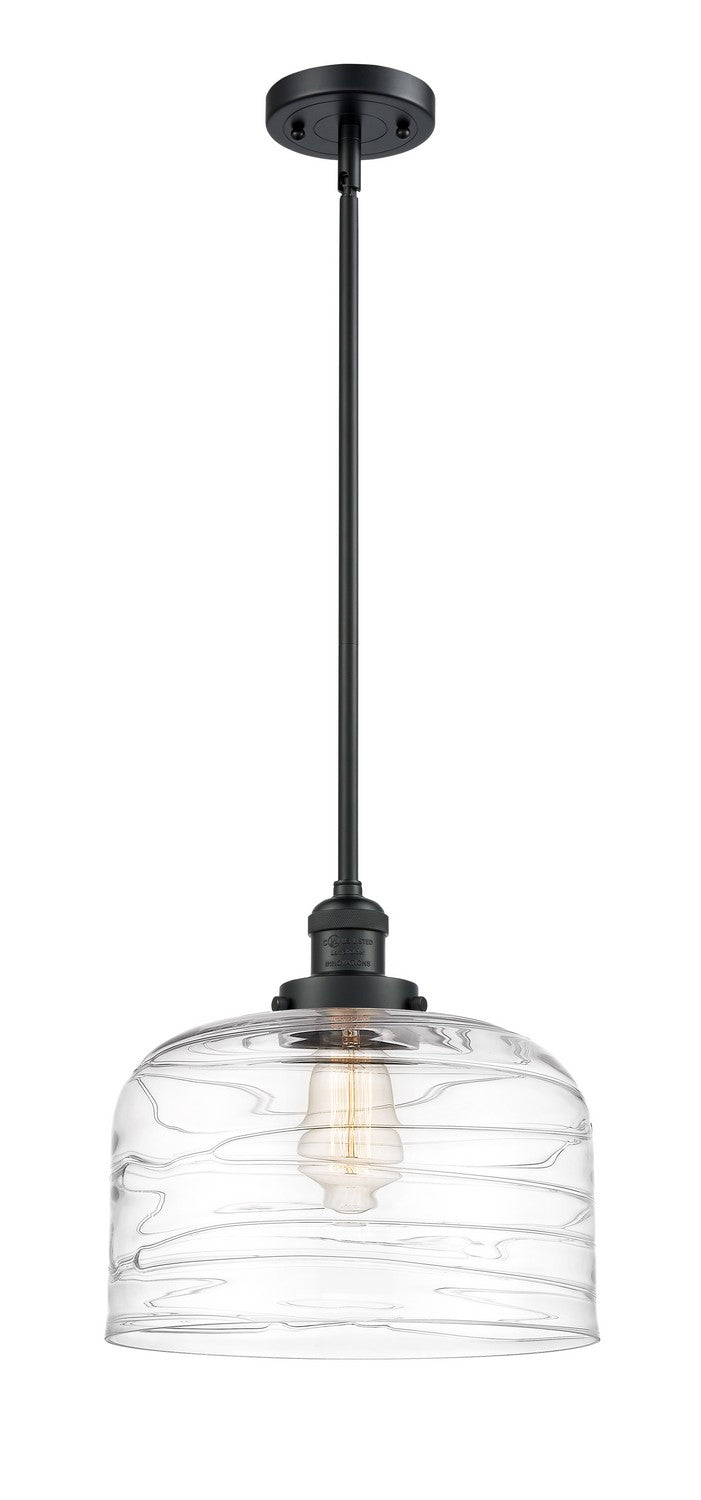 Innovations 201S-BK-G713-L One Light Mini Pendant, Matte Black