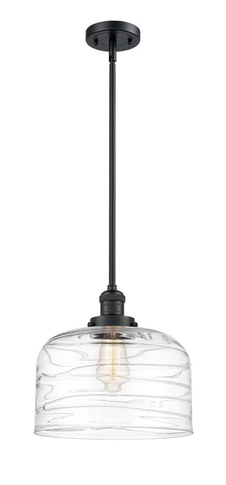 Innovations 201S-BK-G713-L One Light Mini Pendant, Matte Black
