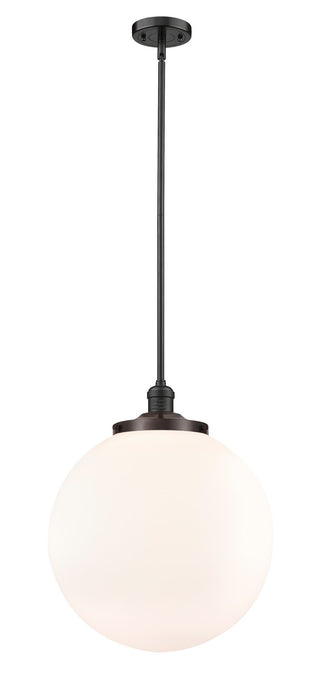 Innovations 201S-OB-G201-16 One Light Pendant, Oil Rubbed Bronze