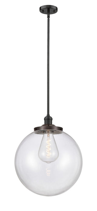 Innovations 201S-OB-G202-16 One Light Pendant, Oil Rubbed Bronze