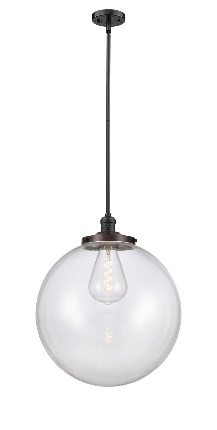 Innovations 201S-OB-G202-18 One Light Pendant, Oil Rubbed Bronze