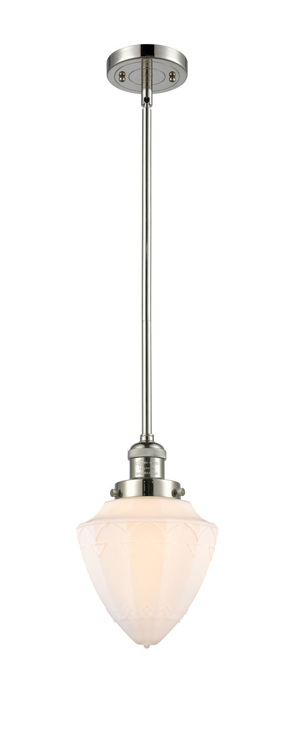 Innovations 201S-PN-G661-7 One Light Mini Pendant, Polished Nickel