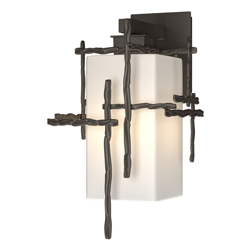 Hubbardton Forge 302581-SKT-77-GG0093 One Light Outdoor Wall Sconce, Coastal Dark Smoke