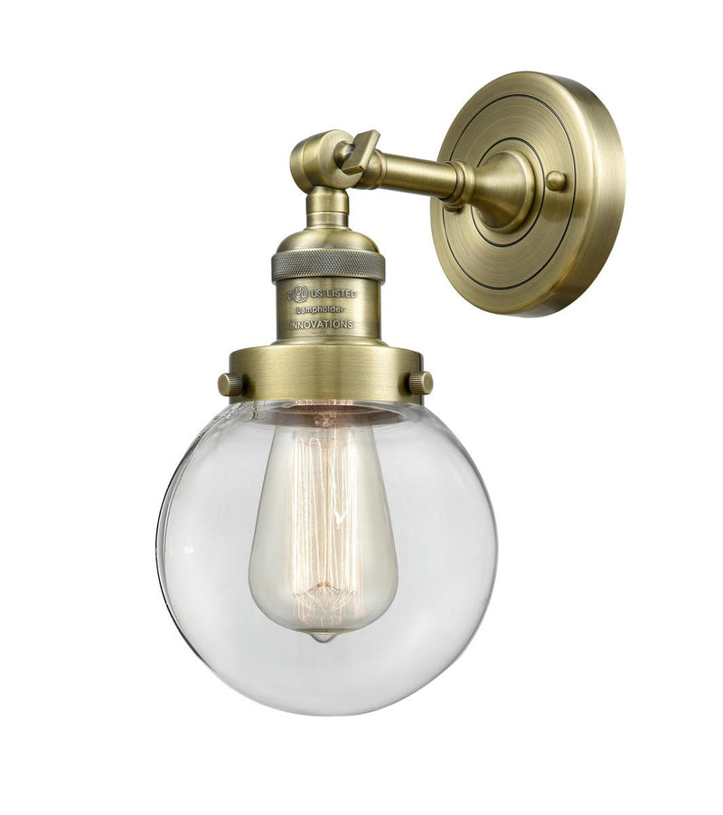 Innovations 203-AB-G202-6-LED LED Wall Sconce, Antique Brass