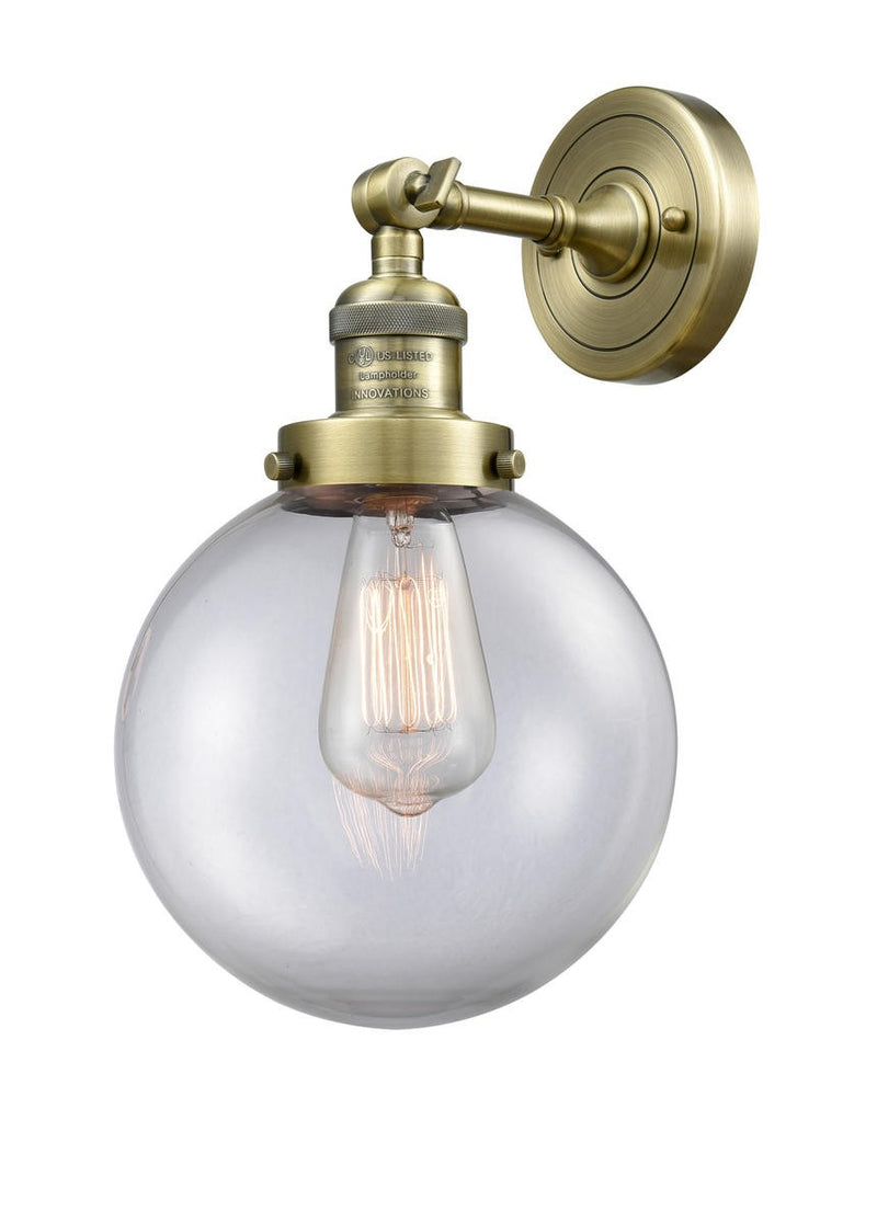 Innovations 203-AB-G202-8-LED LED Wall Sconce, Antique Brass
