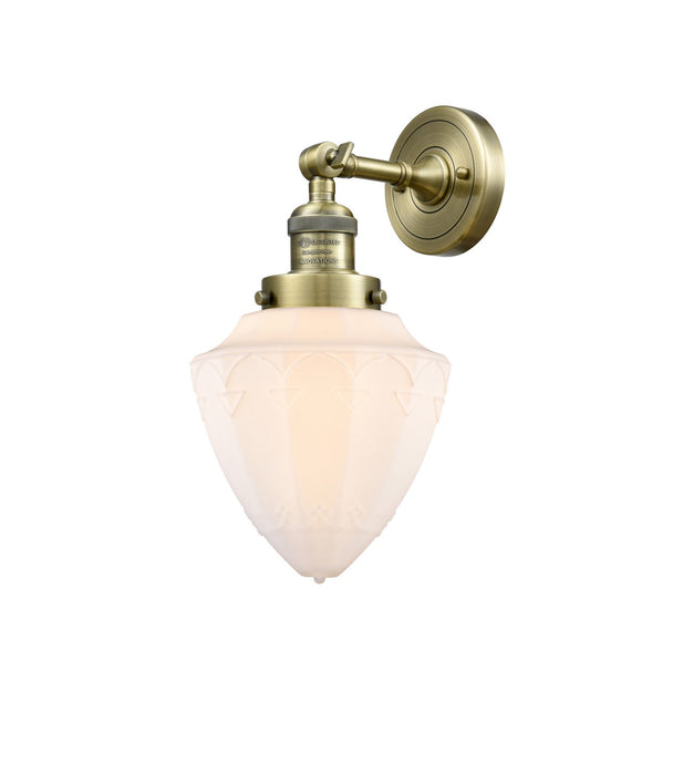 Innovations 203-AB-G661-7 One Light Wall Sconce, Antique Brass
