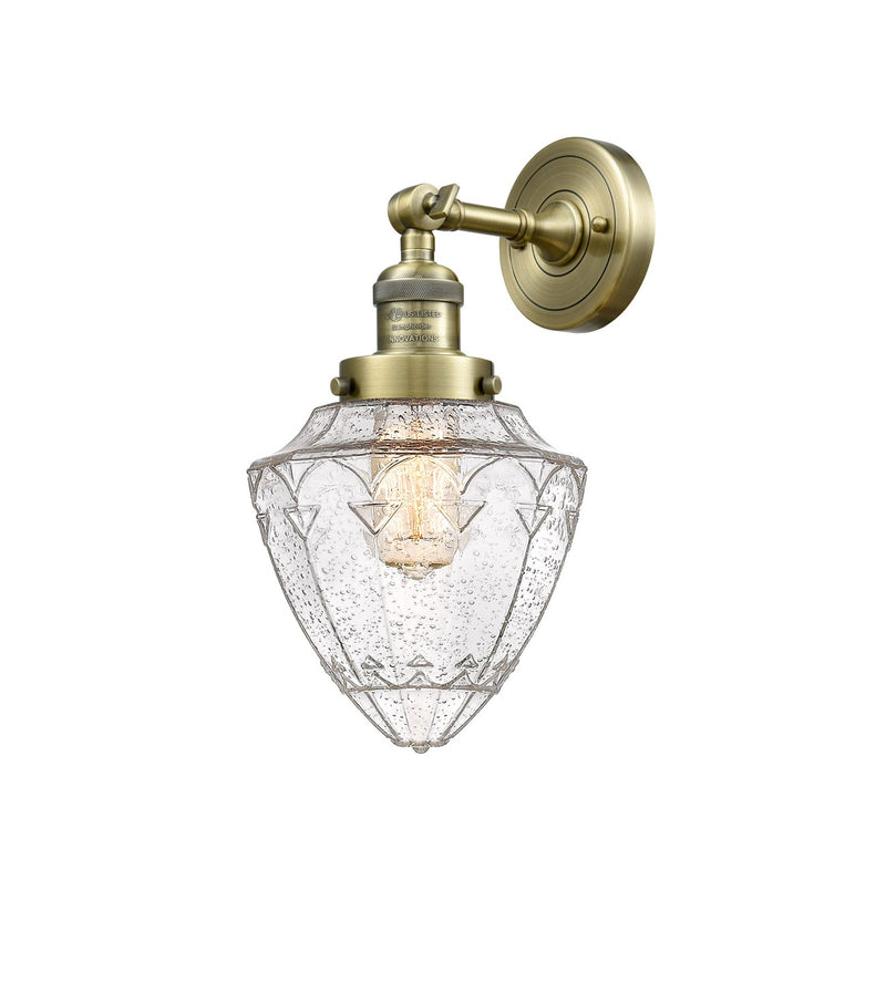 Innovations 203-AB-G664-7 One Light Wall Sconce, Antique Brass