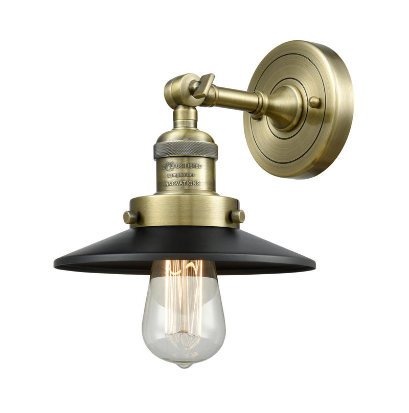 Innovations 203-AB-M6 One Light Wall Sconce, Antique Brass