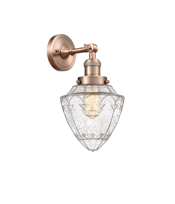 Innovations 203-AC-G664-7 One Light Wall Sconce, Antique Copper
