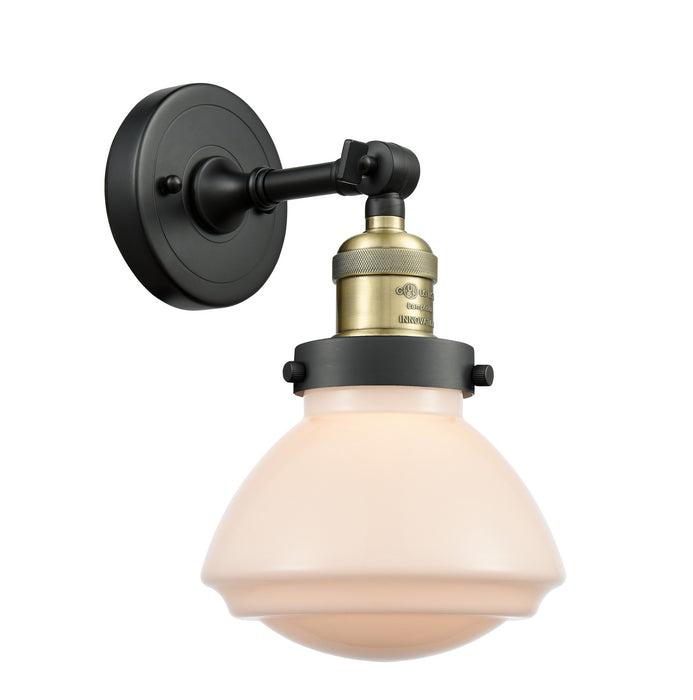 Innovations 203-BAB-G321 One Light Wall Sconce, Black Antique Brass