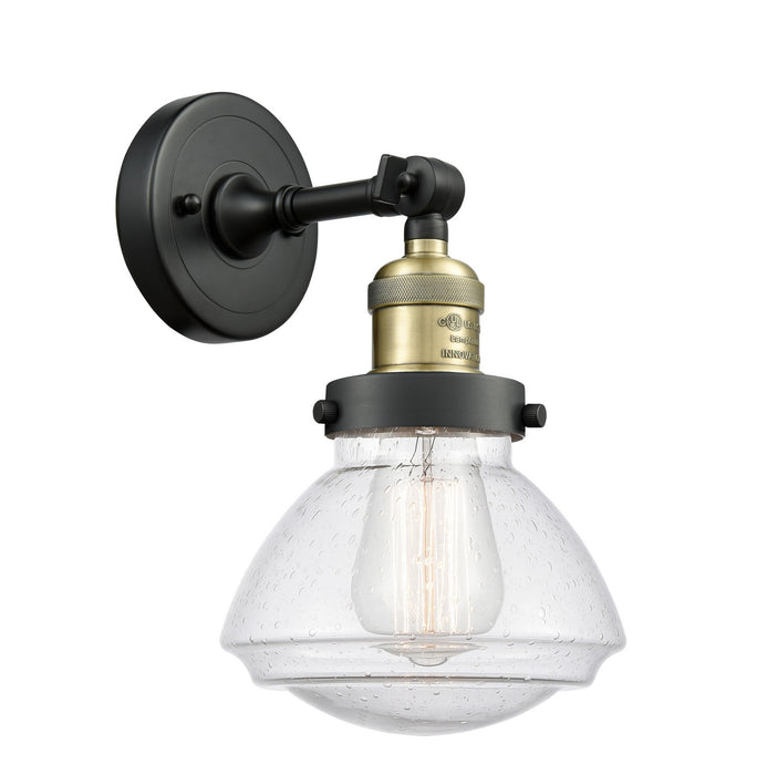 Innovations 203-BAB-G324 One Light Wall Sconce, Black Antique Brass
