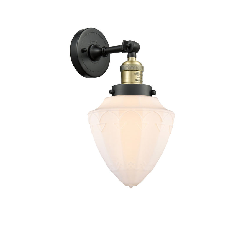 Innovations 203-BAB-G661-7 One Light Wall Sconce, Black Antique Brass