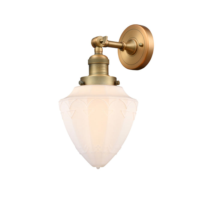 Innovations 203-BB-G661-7 One Light Wall Sconce, Brushed Brass