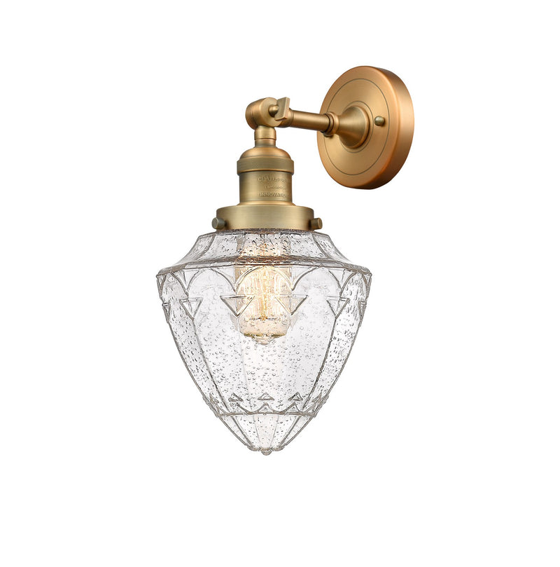 Innovations 203-BB-G664-7 One Light Wall Sconce, Brushed Brass