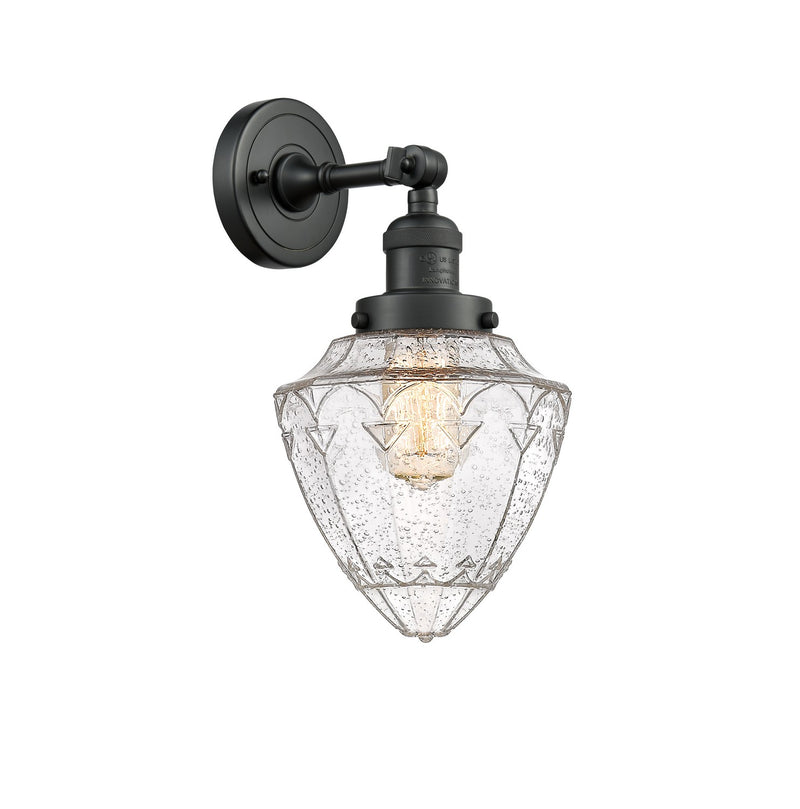 Innovations 203-BK-G664-7 One Light Wall Sconce, Matte Black