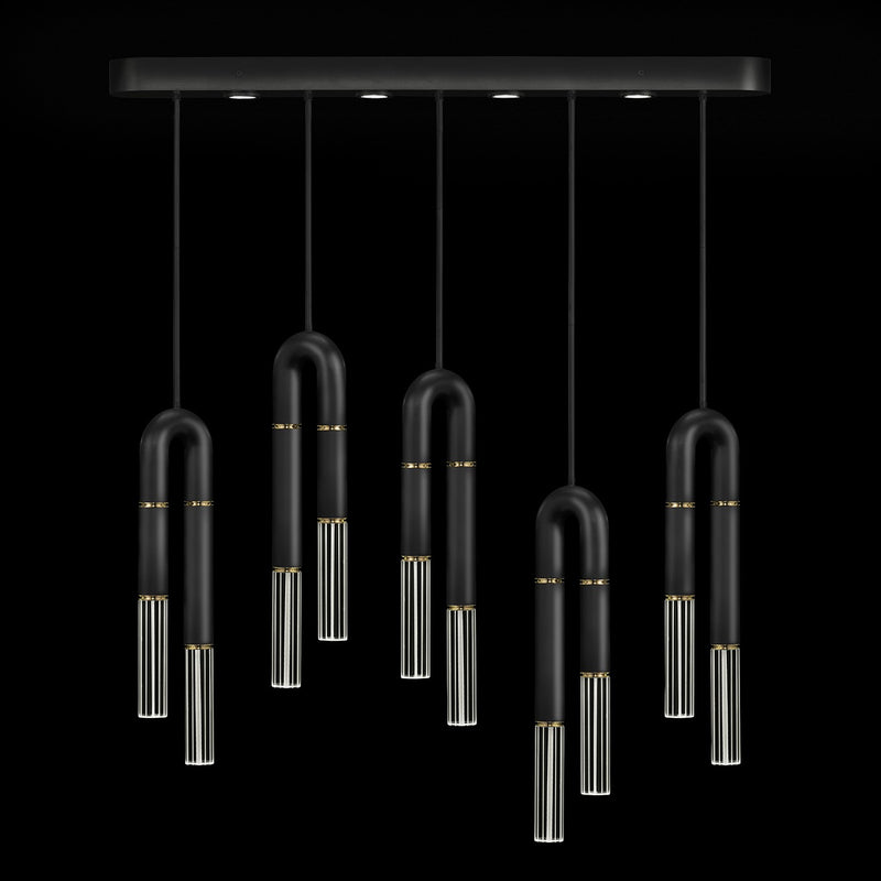 Fine Art 923140-110ST LED Linear Pendant, Black