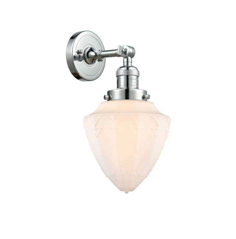 Innovations 203-PC-G661-7 One Light Wall Sconce, Polished Chrome