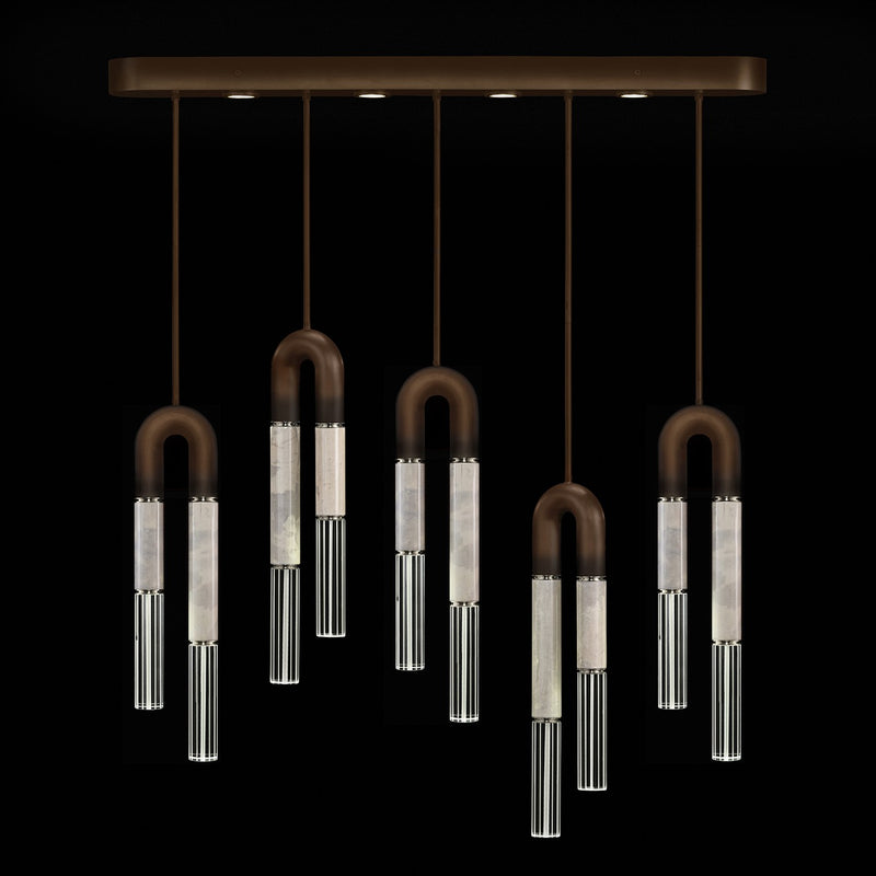 Fine Art 923140-222ST LED Linear Pendant, Bronze