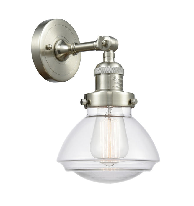 Innovations 203-SN-G322 One Light Wall Sconce, Brushed Satin Nickel