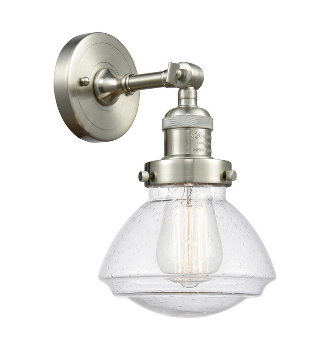 Innovations 203-SN-G324 One Light Wall Sconce, Brushed Satin Nickel