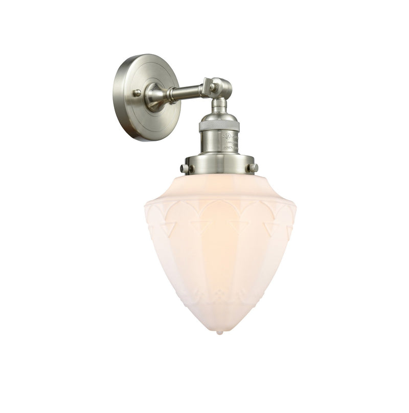 Innovations 203-SN-G661-7 One Light Wall Sconce, Brushed Satin Nickel
