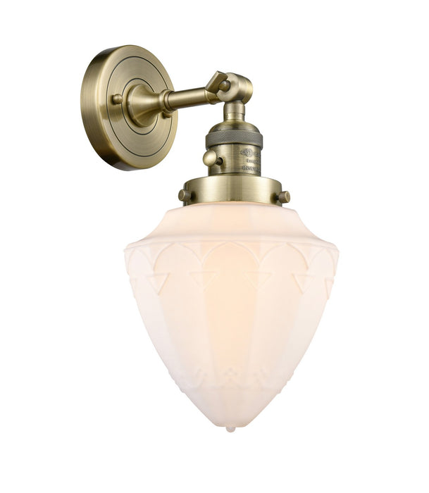 Innovations 203SW-AB-G661-7 One Light Wall Sconce, Antique Brass