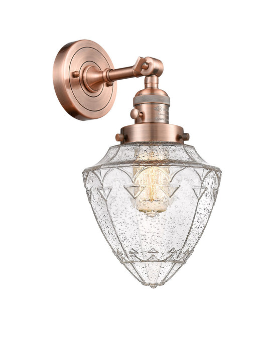 Innovations 203SW-AC-G664-7 One Light Wall Sconce, Antique Copper