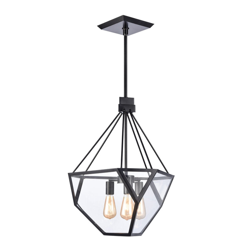 Zeev Lighting CD10029-3-SBB Three Light Chandelier, Satin Brushed Black