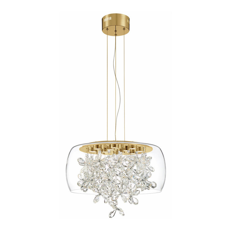 Zeev Lighting CD10243-LED-AGB LED Chandelier, Aged Brass