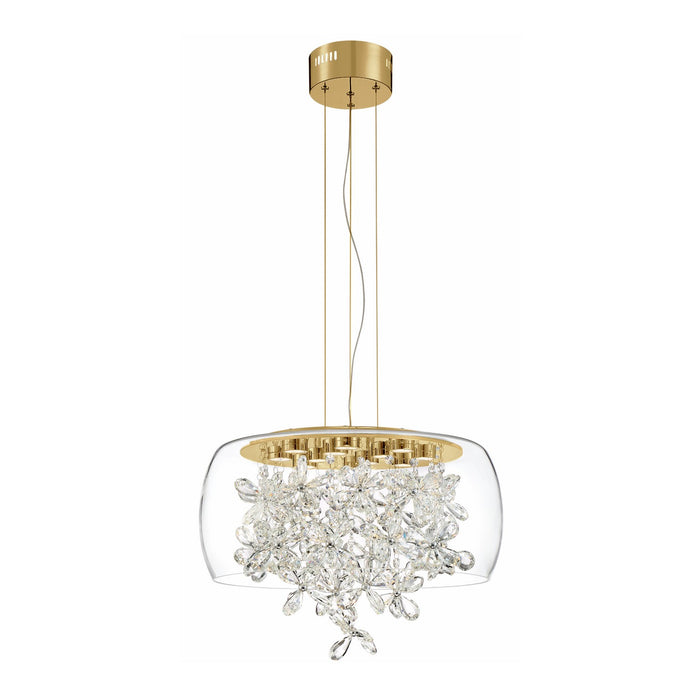 Zeev Lighting CD10243-LED-AGB LED Chandelier, Aged Brass