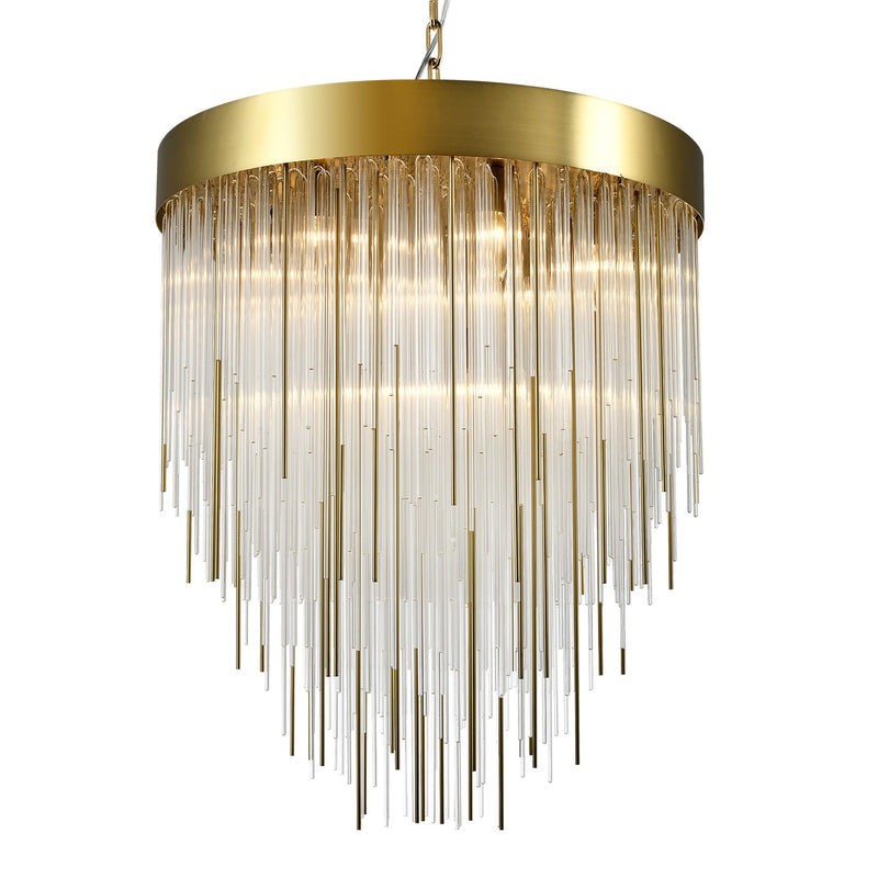 Zeev Lighting CD10421-12-AGB 12 Light Chandelier, Aged Brass