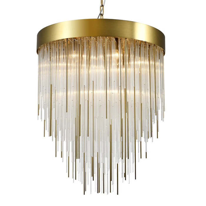 Zeev Lighting CD10421-12-AGB 12 Light Chandelier, Aged Brass