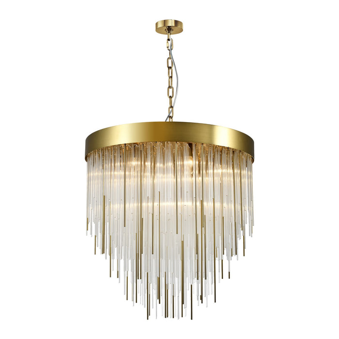 Zeev Lighting CD10421-12-AGB 12 Light Chandelier, Aged Brass