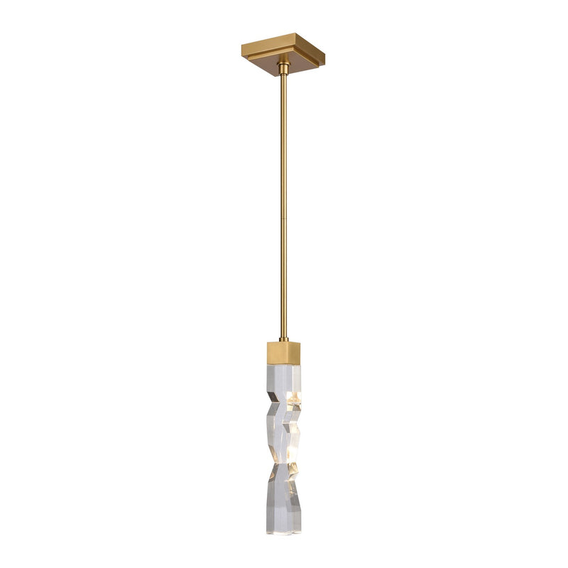 Zeev Lighting MP11301-LED-2x2-AGB LED Mini Pendant, Aged Brass