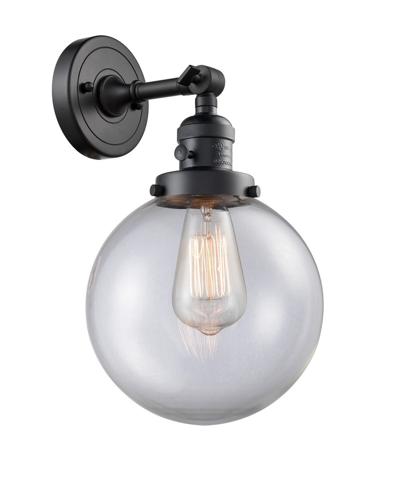 Innovations 203SW-BK-G202-8-LED LED Wall Sconce, Matte Black