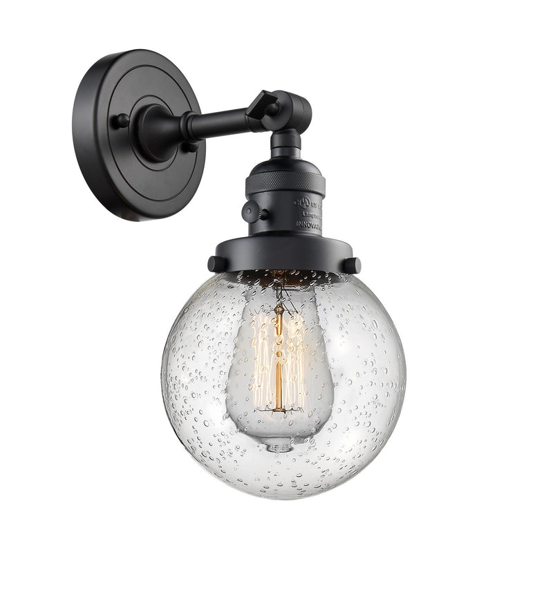 Innovations 203SW-BK-G204-6-LED LED Wall Sconce, Matte Black