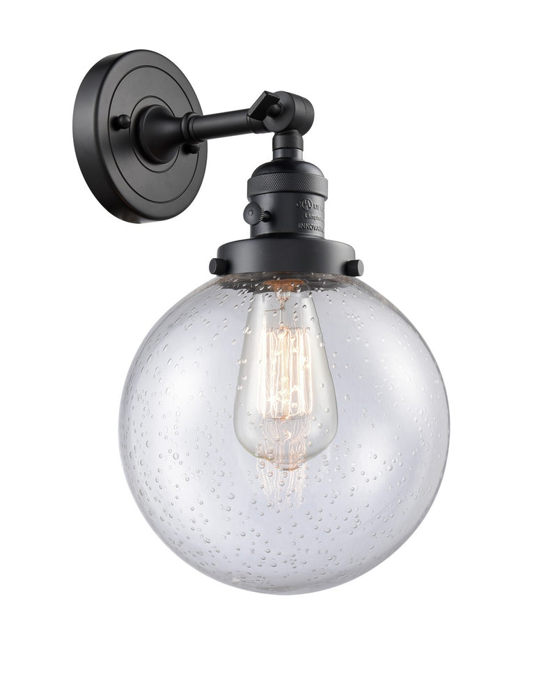 Innovations 203SW-BK-G204-8-LED LED Wall Sconce, Matte Black