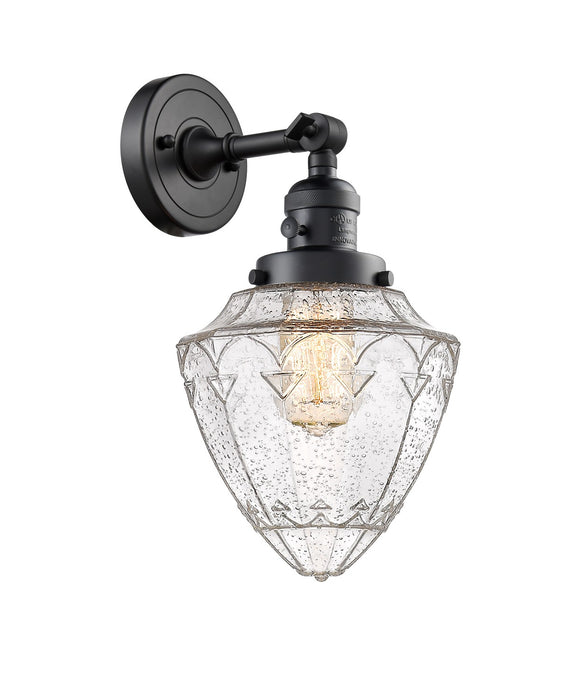 Innovations 203SW-BK-G664-7 One Light Wall Sconce, Matte Black