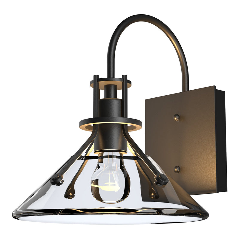 Hubbardton Forge 302709-SKT-80-ZM0673 One Light Outdoor Wall Sconce, Coastal Black