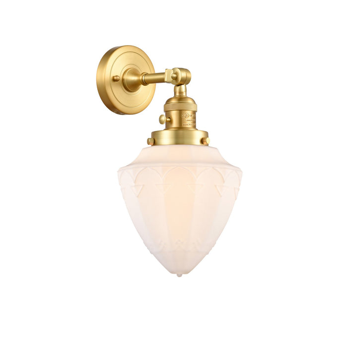 Innovations 203SW-SG-G661-7 One Light Wall Sconce, Satin Gold