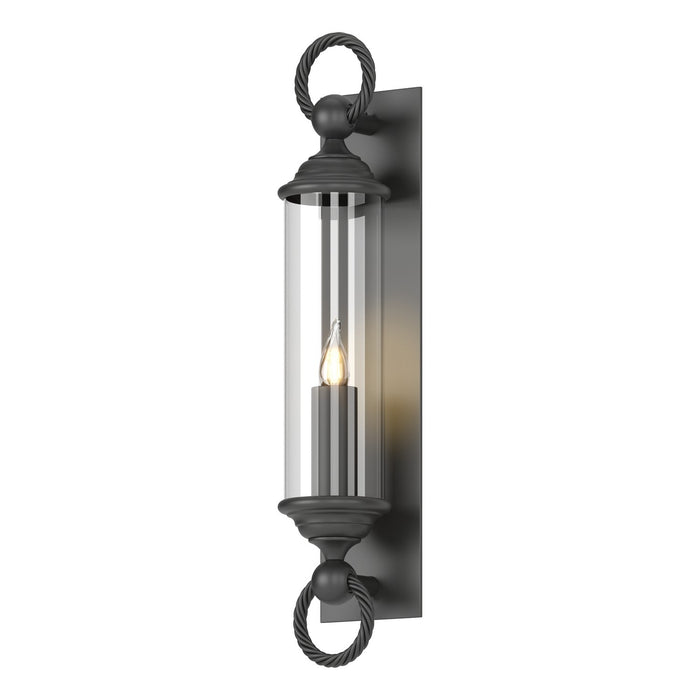 Hubbardton Forge 303080-SKT-80-ZM0034 One Light Outdoor Wall Sconce, Coastal Black