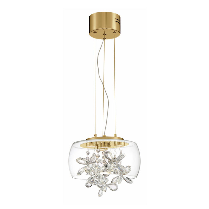 Zeev Lighting MP40045-LED-AGB LED Mini Pendant, Aged Brass