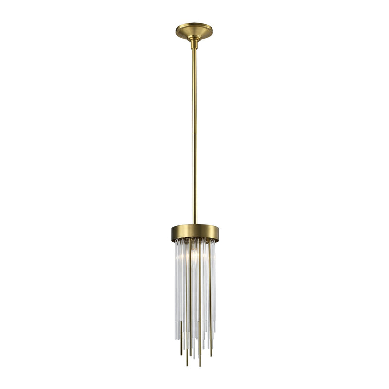 Zeev Lighting MP40047-1-AGB One Light Mini Pendant, Aged Brass