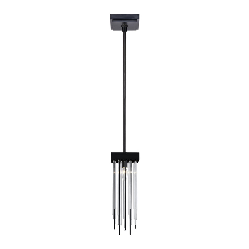 Zeev Lighting MP40052-1-SBB One Light Mini Pendant, Satin Brushed Black