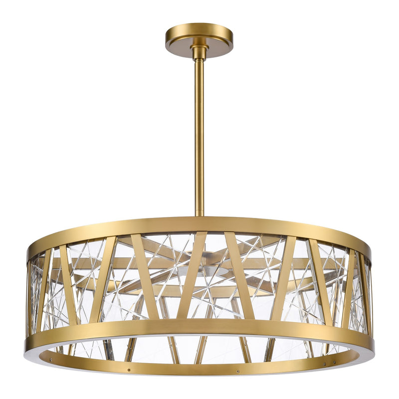 Zeev Lighting P11519-LED-AGB LED Pendant, Aged Brass